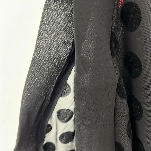 Missmay Retro Gorgeous City Dress Polka dot fit and flare red ribbon sash velvet - Picture 4 of 6